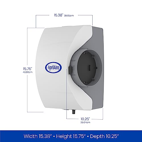 AprilAire 400M 17-gal. Whole-House Evaporative Humidifier with Manual Control for up to 5,000 sq. ft. + AprilAire Model 5843 Humidifier Installation Kit - style: Humidifier + Install Kit