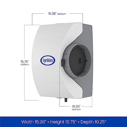 AprilAire 400M 17-gal. Whole-House Evaporative Humidifier with Manual Control for up to 5,000 sq. ft. + AprilAire Model 5843 Humidifier Installation Kit - style: Humidifier + Install Kit