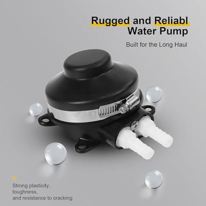 Stanew Foot Water Pump, Wash Basin RV Toilet Marine Foot Press Pump, Bilge Self Priming Pump with 1/2" Flexible Hose - 2.2 GPM for Outdoor Van Adventures in Marine RV Boat Galley Toilet Wash Basin