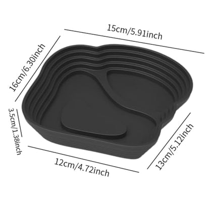Reptile Bathing Pool Reptile Feeding Water Bowl Turtle Water Bowl Reptile Feeding Dish for Bearded Dragons Pet Supplies Bath, Small, Black - color: Small, size: Black
