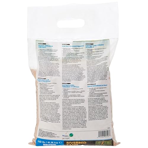 Exo Terra Riverbed Sand, 10-Pounds | Real Riverbed Sand with No Added Dyes or Chemicals - size: 10-Pound