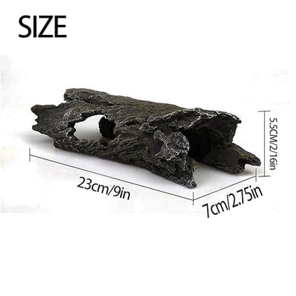 Fish Tank Decorations-Bearded Dragon Tank Accessories Aquarium Decor, Reptile Hide Tree Trunk Betta Lizard Snake Gecko Axolotl Spider Turtles Bearded Dragon Tank Accessories (Black)