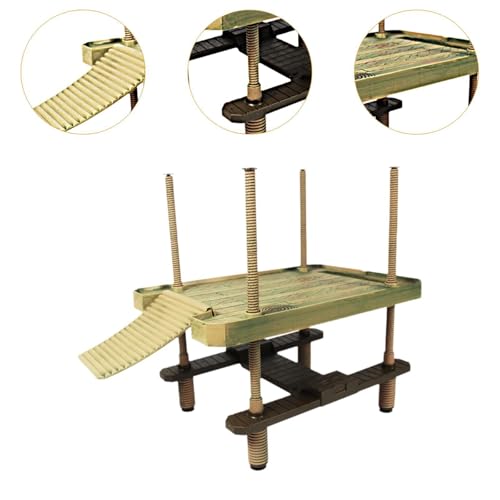 Turtle Basking Platform with Ramp Ladder for Frogs Aquarium