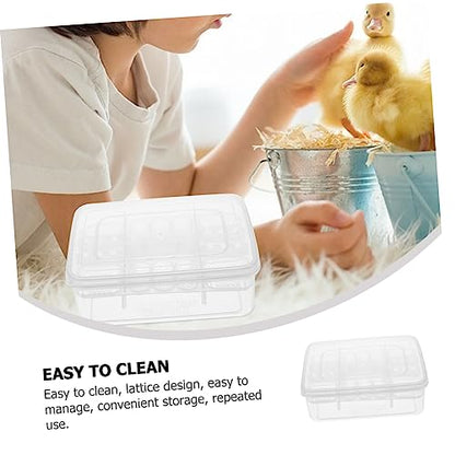 Reptile Egg Incubator Box for Snakes Lizards and Turtles Lightweight Plastic Hatching Case with Transparent Design for Observation and Air Circulation