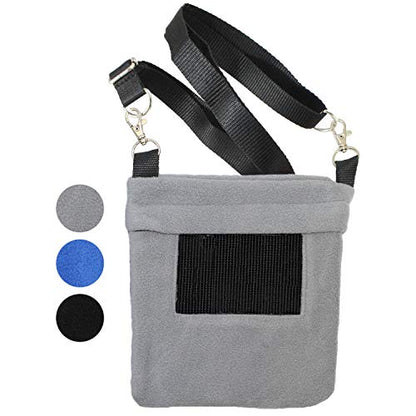 Exotic Nutrition Economy Carry Bonding Pouch (Grey) - for Sugar Gliders, Squirrels, Marmosets, Hamsters, Rodents, Rats, Reptiles, & Other Small Pets… - color: Grey