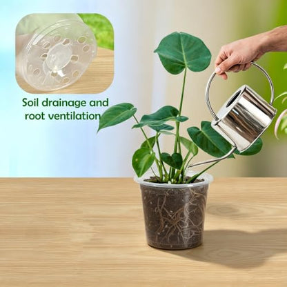 90 Pack 3 Inch Clear Nursery Pots with Drainage Plant Pots for Plants Transparent Potting Containers for Plants Seeding Starter Pot(Clear, 3 Inch 90 Pcs) - size: 3 Inch 90 Pcs