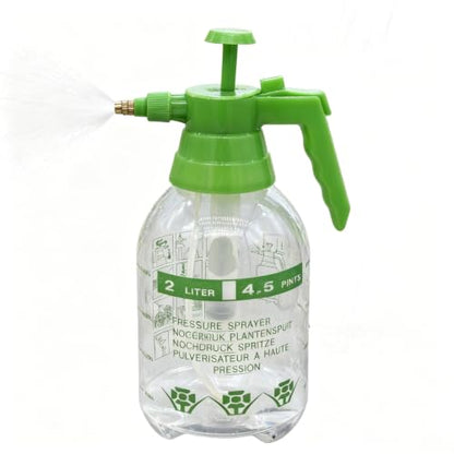 2L Handheld Garden Pump Sprayer 0.5 Gallon Water Mist Spray Bottle for Plants with Adjustable Brass Nozzle Orange (2L Green) - color: 2L Green