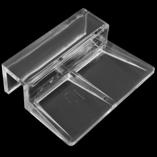 Aquarium Lid Clips, 10MM, 12 Pack | Clear Acrylic, DIY Aquarium Lid Holder, Fish Tank Support, Aquarium Glass Holder - size: 10MM