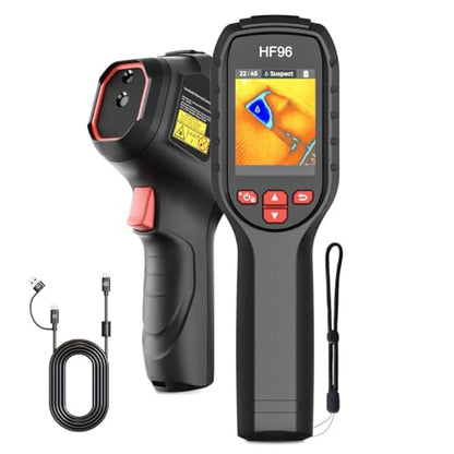 HF96 Thermal Camera with AI Scene Detection, Laser Pointer, -4°F~1022°F | 240x240 Super Resolution, Thermal Imaging Camera for HVAC Electrical Building Inspection,25Hz Infrared Camera,11h Runtime
