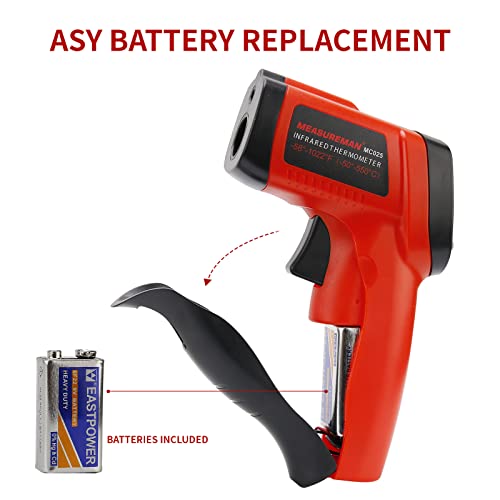 MEASUREMAN Infrared Thermometer (Not for Human),Standard Size Temperature Gun Non-Contact Digital Laser Thermometer -58°F to 1022°F (-50°C to 550°C) - size: -58°F to 1022°F (-50°C to 550°C)