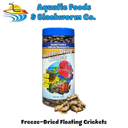 Crickets, Freeze Dried Crickets for Large Tropical Fish, Monster Fish, Reptiles, Turtles, Tortoises, Frogs, Hamsters, Birds, Rodents 1.0oz Canister - size: 1 Ounce (Pack of 1)