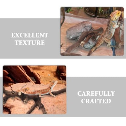 GALPADA 2pcs Reptile Climbing Branches Natural Wood Cork Logs with Smooth Safety Surface and Sturdy Support for Snake and Bearded Dragon Terrarium Decor Enclosures