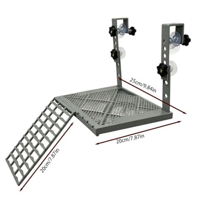 Turtle Dock | Turtle Basking Plàtform Clip On Elevated Feeding Tray | Gallon Tank Floating Turtle Dock for Indoor Outdoor Aquarium Terrarium Habitat Cage Reptile Tortoise Snake Frog