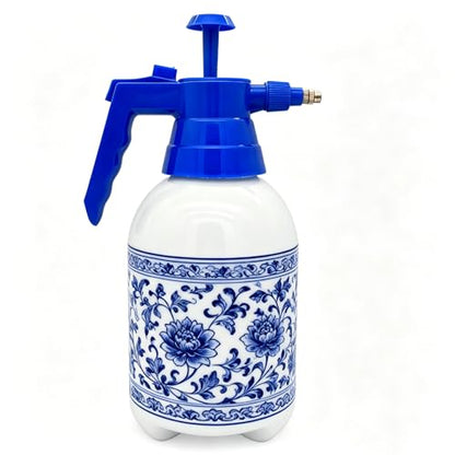 2L Handheld Garden Pump Sprayer 0.5 Gallon Water Mist Spray Bottle for Plants with Adjustable Brass Nozzle Orange (2L Blue) - color: 2L Blue