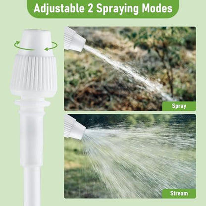 Qualirey Battery Powered Sprayer Wand, 38mm Cap for 1 Gallon Jugs | Electric Spray Nozzle with Hose and Holster, for Weed Killer, Pest Control and Garden Treatments - color: Blue