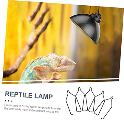 Kisangel 10pcs Reptile Light Cover Clamps for Turtle Tank Gecko Chameleon Cage Accessories Heat Light for Reptiles Lampshade Clips