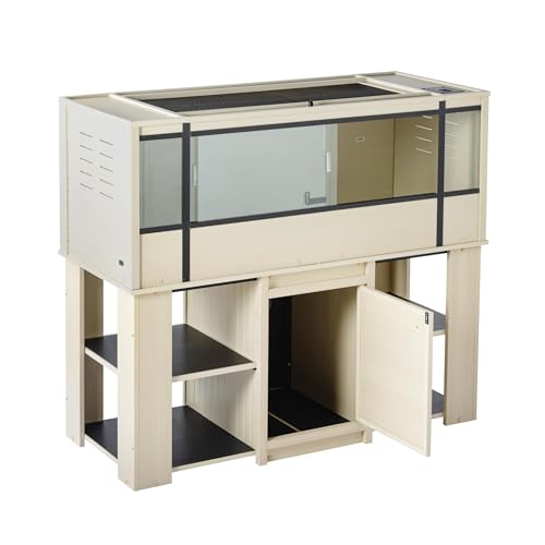 New Age Pet ECOFLEX X-Large Reptile Enclosure with Matching Cabinet Stand Set in Maple - color: Maple, size: X-Large