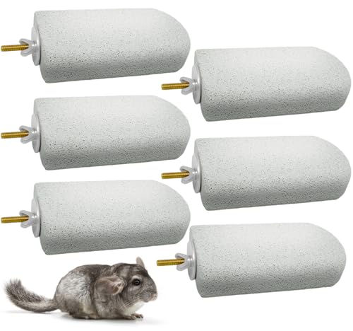 Chinchilla Lava Ledges Rat Climbing Platform 6 Pack Pumice Ledge Shelf Pet Chewing Grinding Toys Small Animals Cage Accessories for Totoro Squirrel Guinea Pig Hamster Gray - color: Gray, size: 6 PCS 5.11 x 2.75 x 0.98 inches