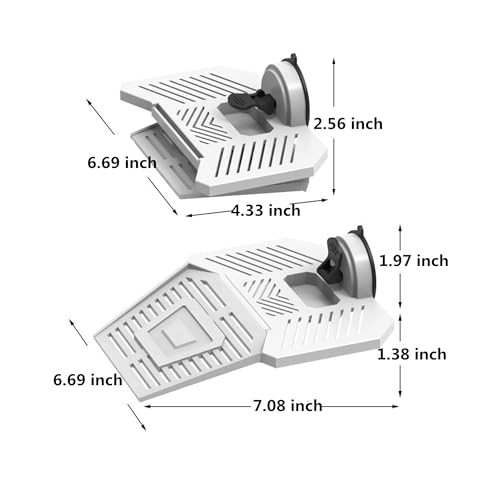 alfyng Turtle Basking Platform, Turtle Resting Basking Platform Ramp, Removable Tortoise Climbing Ladder Resting Terrace for Reptiles Amphibian Habitat Hideouts Aquarium Floating Dock (White, M) - color: White, size: M