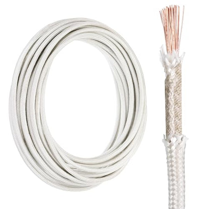 Mica High Temperature Wire, 10Ft 17AWG -60~500 Degrees Celsius, Mica Glass Fiber Heat Resistant Wire Insulated Electrical Flexible Cable for Lamp Boiler Heater, Used in Harsh Environments - size: 10ft, style: 17AWG