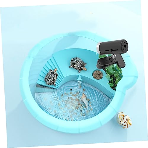 POPETPOP 2pcs Turtle Tank Integrated Basking Area Aquarium for Pet Turtles Habitat for Healthy Breeding and Easy Cleaning