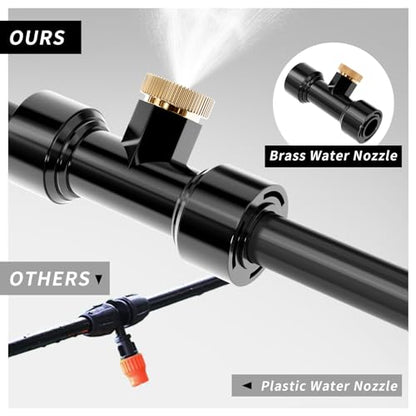 Misting Nozzles Kit Include 36 Pcs Misting nozzle 30 Pcs Misting 6 Pcs Plug nozzle tees for Outdoor Spray Cooling System (72 Pieces) - size: Brass