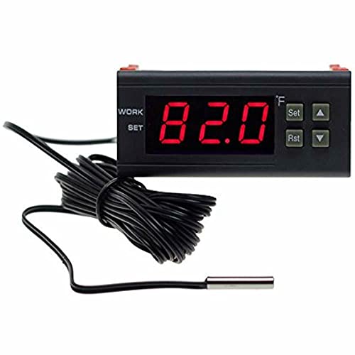 DC 12V Fahrenheit Digital Temperature Controller 10A | 1 Relay, with NTC 10K Sensor