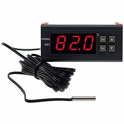 DC 12V Fahrenheit Digital Temperature Controller 10A | 1 Relay, with NTC 10K Sensor