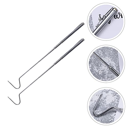 Cabilock 2pcs Telescoping Snake Reptile Catchers Lightweight Hook for Safe Handling of Snakes and Lizards Portable Catching Tools for Outdoor Use