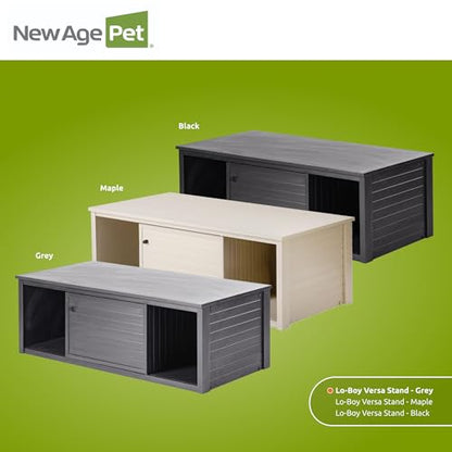 New Age Pet Lo‑Boy Versa Stand for Reptile Terrariums, Low-Profile ECOFLEX Cabinet for Stacked Large, 48" Mojave Reptile Habitats, Grey - color: Grey