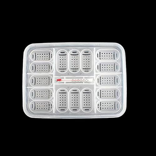 Reptile Egg Incubator Box Incubation Box Hatching Case Hatching Tray | 16 Grids Transparent Reptile Incubator for Snake Lizard Turtle Gecko Chameleon Bearded Dragon Leopard Gecko Egg Incubation - color: B