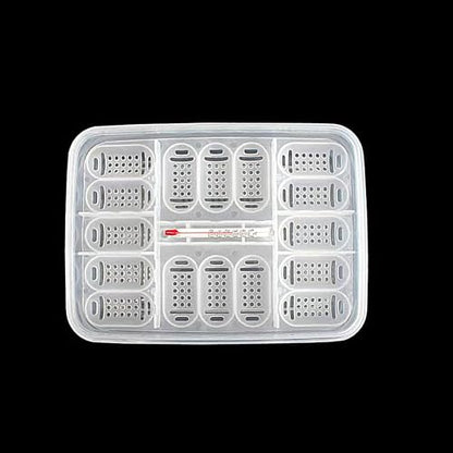 Reptile Egg Incubator Box Incubation Box Hatching Case Hatching Tray | 16 Grids Transparent Reptile Incubator for Snake Lizard Turtle Gecko Chameleon Bearded Dragon Leopard Gecko Egg Incubation - color: B