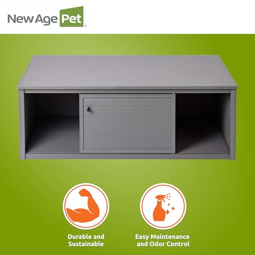 New Age Pet Lo‑Boy Versa Stand for Reptile Terrariums, Low-Profile ECOFLEX Cabinet for Stacked Large, 48" Mojave Reptile Habitats, Grey - color: Grey