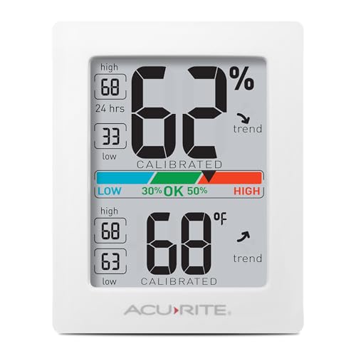 AcuRite Humidity Meter Hygrometer and Indoor Thermometer, Hygrometer - size: 3 x 2.5 Inches