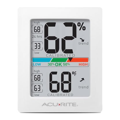 AcuRite Humidity Meter Hygrometer and Indoor Thermometer, Hygrometer - size: 3 x 2.5 Inches