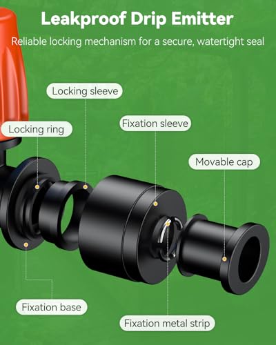 Pawfly 60 Pcs Push-to-Fit Drip Irrigation Spray Emitters with Adjustable 360 Degree Water Flow, Irrigation Drippers with End Plugs, Tee Misting Atomizing Nozzles Micro Sprayers for 1/4 Inch Tubing - size: 60pcs Three-Way Integrated Atomizing Nozzle