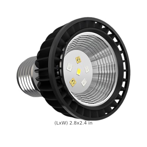 Reptile Light Bulb UVB 5.0, 3W Full Spectrum UVA UVB Light for Reptiles, E27 Base, Aluminum Shell, Low Power Consumption, Vitamin D3 Synthesis, 2.8 x 2.4 x 2.4 in