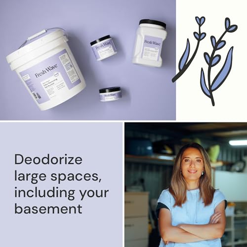 Fresh Wave Odor Eliminator Gel Bucket, 248 oz. Lavender Refill | EPA Safer Choice rated, No parabens or harsh chemicals, Refills up to 16 large gel jars, Pet-safe room deodorizer - size: 248 Fl Oz (Pack of 1)