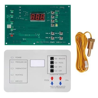 472100 Digital Display Temperature Controller Board Replacement for MiniMax NT Series Pool and Spa Heater compatible with Pentair, Includes 471566 thermistor probe and keypad for 6800 DDTC Mini MAX NT