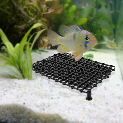 TEHAUX 4pcs Fish Tank Divider Plates with Hole Design for Aquarium Bottom Filter Made of Sturdy Pp Material with Good Water Permeability for Breeding Large Dragon Fish