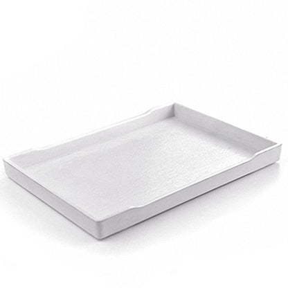OMEM Reptile Bowl Large Food and Water Dish Enough Space Also Fit for Bath Simulated Wood Grain Surface (S, White) - color: White, size: S