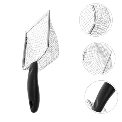 Stainless Steel Cat Litter Scoop Metal Sifting Shovel for Easy Waste Removal Compact for Travel for Cats and Reptiles Efficient Pet Supply