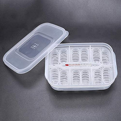 Reptile Breeding Box,16.5x11x5.2cm Reptile Hatchery Box Reptile Incubation Box with Transparent Cover and Temperature Measuring for Hatching Reptiles Lizards, Snakes
