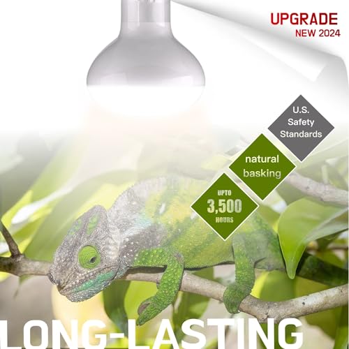 Reptile Heat Bulb Lamp, 150W 2-Pack Daylight Basking Spot, Bearded Dragon/Turtle/Lzard/Gecko Light Bulb, UVA Heat Lamp, Basking Light for Reptiles - size: 150W