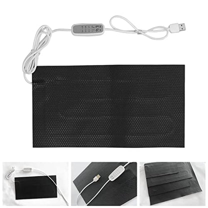 Temperature Regulating Heating Pad, Water Proof Electric Cloth Heater Pad with Charging Cable, 4 Gear Electric Cloth Heater for Clothes Seat Pet Bed Warmer (20x25cm) - size: 20x25cm