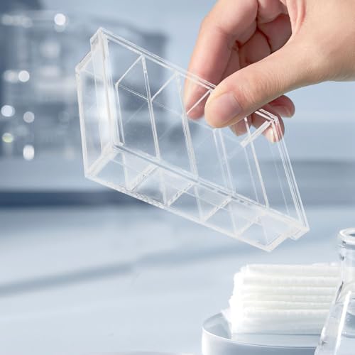 Acrylic Incubation Box with Lid for Specimen and Fish Observation 5 Compartments Easy to Clean Versatile Use Laboratory Petri Dish for Personal Use