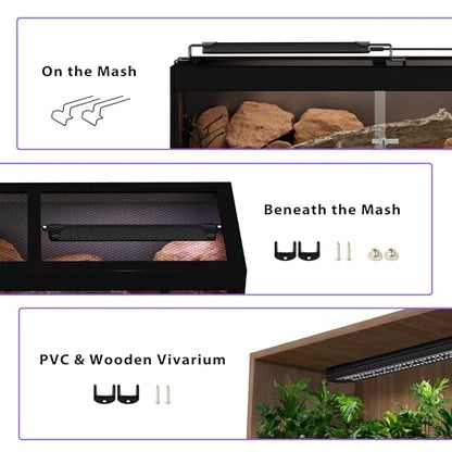 12W UVA UVB Reptile Light, Dimmable Controller UVB Light Bar | 16 Inch UVB LED Light Bulb for Reptile, Full Spectrum Reptile Lamp for Bearded Dragons, Snakes, Turtles, Gecko - size: 16 INCH