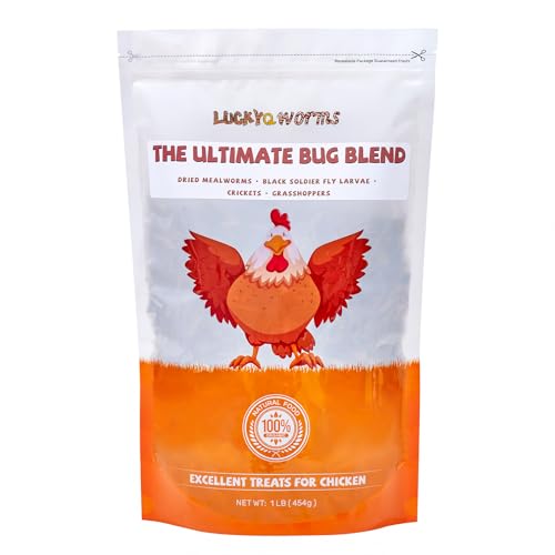 Dried Insect Trail Mix for Chickens - High Protein 42% & Calcium 1.1% for Egg Laying - Natural Treat for Birds, Reptiles, Ducks, Hedgehogs - 1 Lbs Resealable Bag