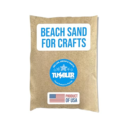 Real Beach Sand for Crafts, Decor & Vases, Small Bag of Sand, 2 Pounds | Fine decorative sand for crafting, resin art, terrarium, aquariums, centerpieces & coastal beach home decorations, tan - color: Beach