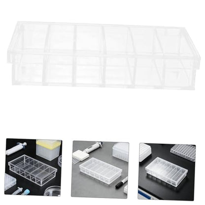 INOOMP Acrylic Incubator Box with Lid 6-Well Tray for Laboratory Specimen Observation and Small Pet Breeding Acrylic Reptile and Fish Breeding Box